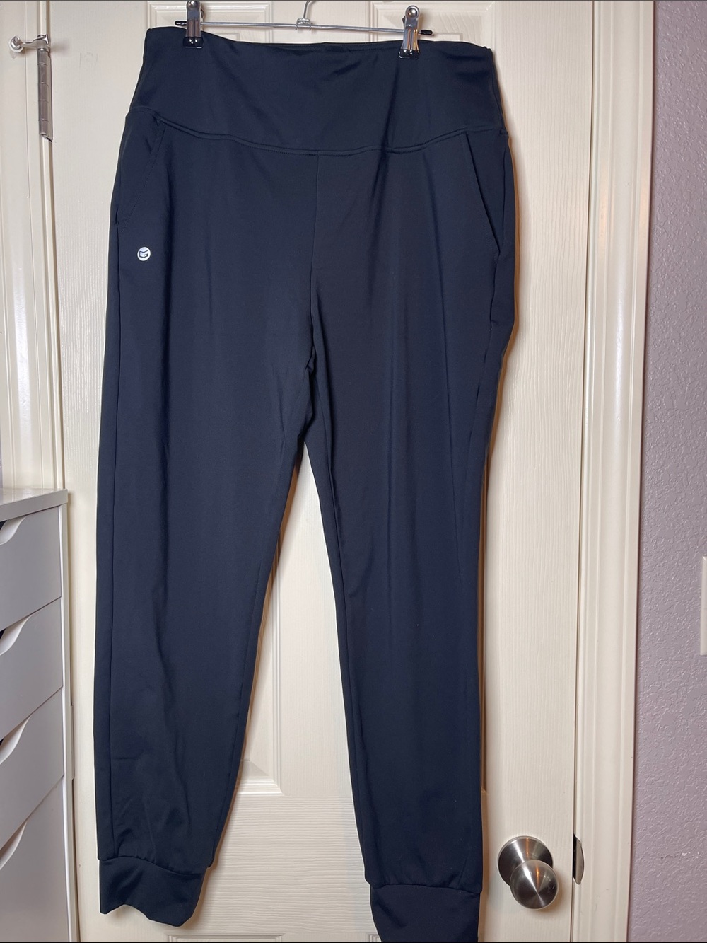Women’s Black High-Waist Active Joggers with Ankle Cuffs